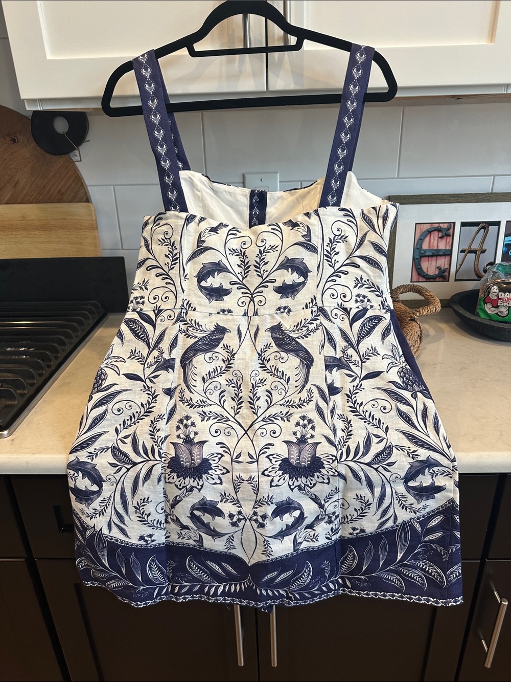 FARM Rio Navy and White Floral-Whale Mini Dress - Picture 2 of 4